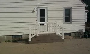 New Doors, Small Deck and Railing