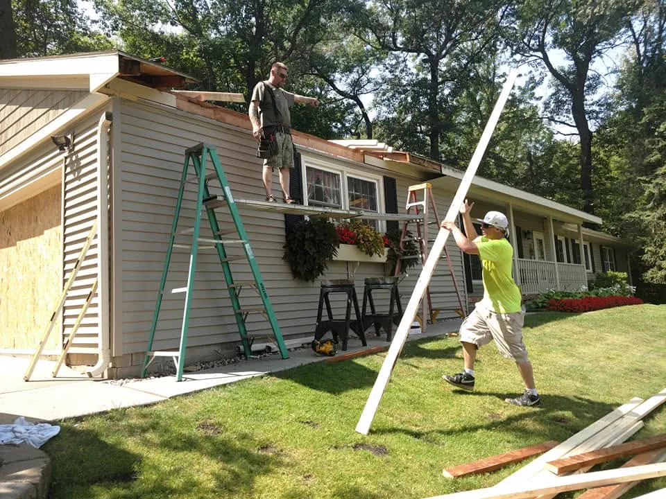 Siding and Roofing Work